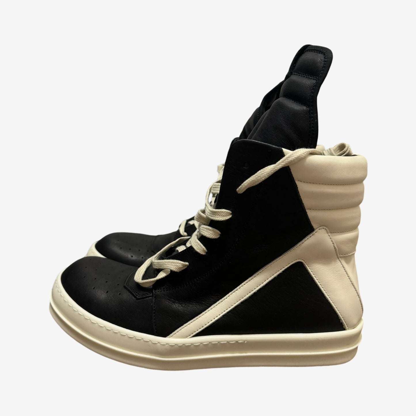 Rick Owens Geobaskets Black White Mainline