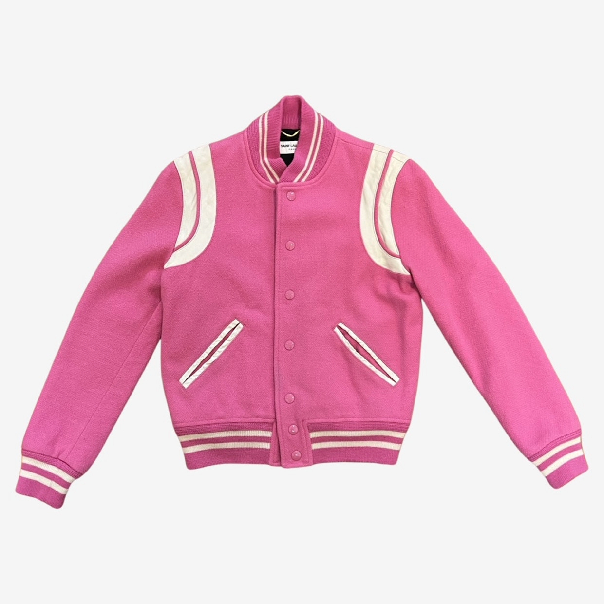 Saint Laurent Paris Teddy Jacket PINK Hedi Slimane