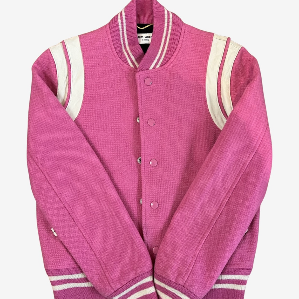 Saint Laurent Paris Teddy Jacket PINK Hedi Slimane