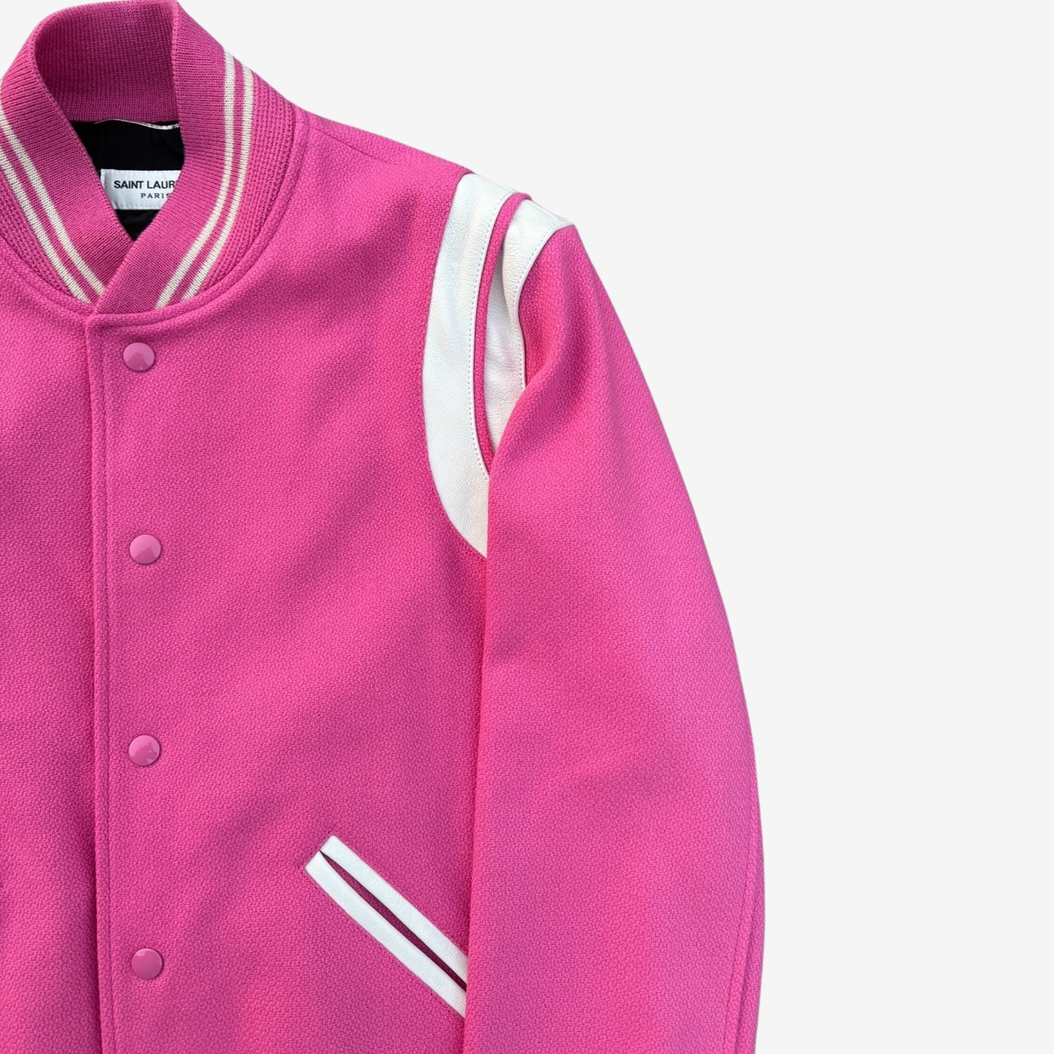 Saint laurent outlet pink teddy jacket