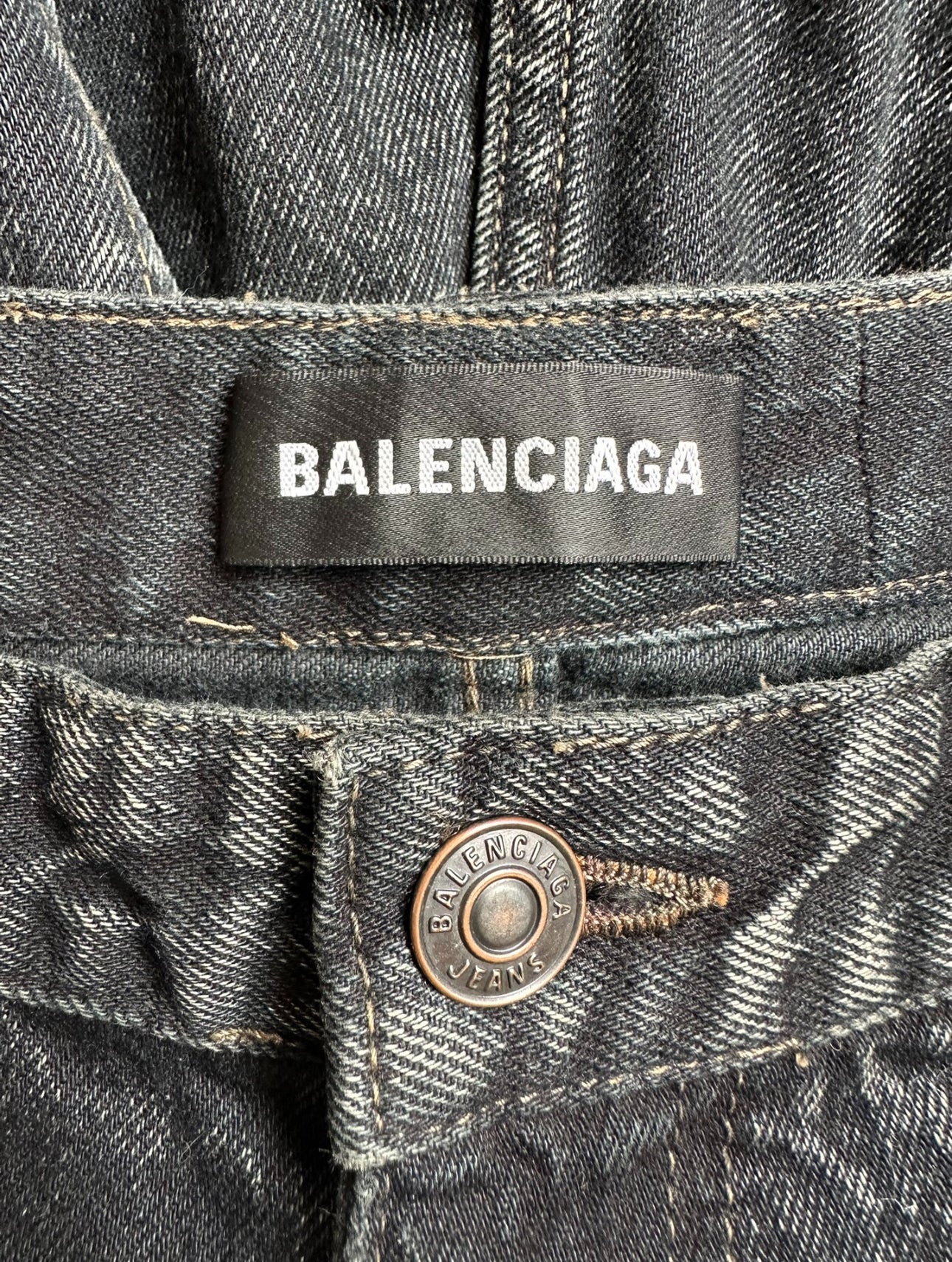 Balenciaga FW20 Baggy Denim Cargo Pants