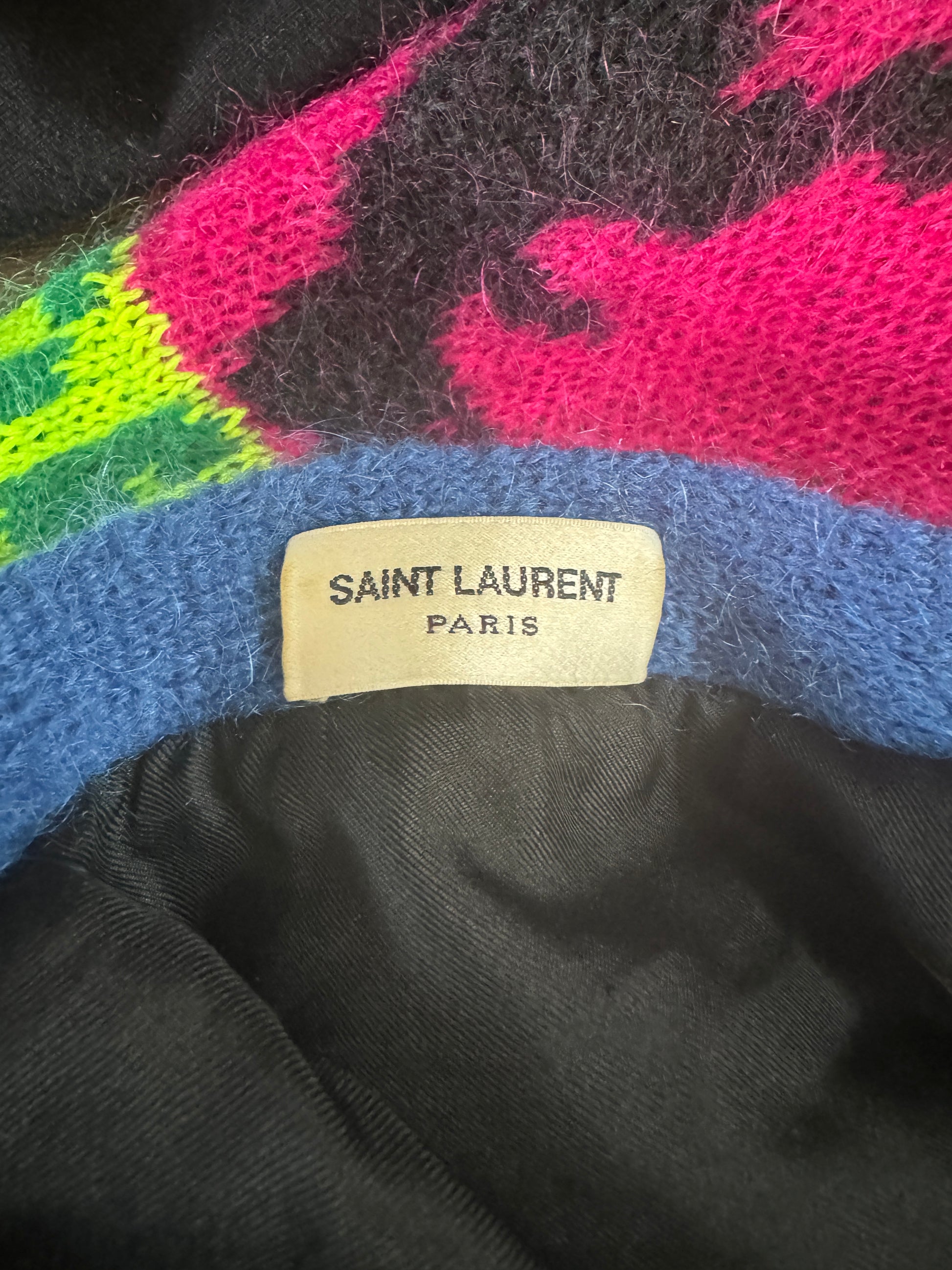 Saint Laurent Paris SS16 Mohair Dino Cardigan