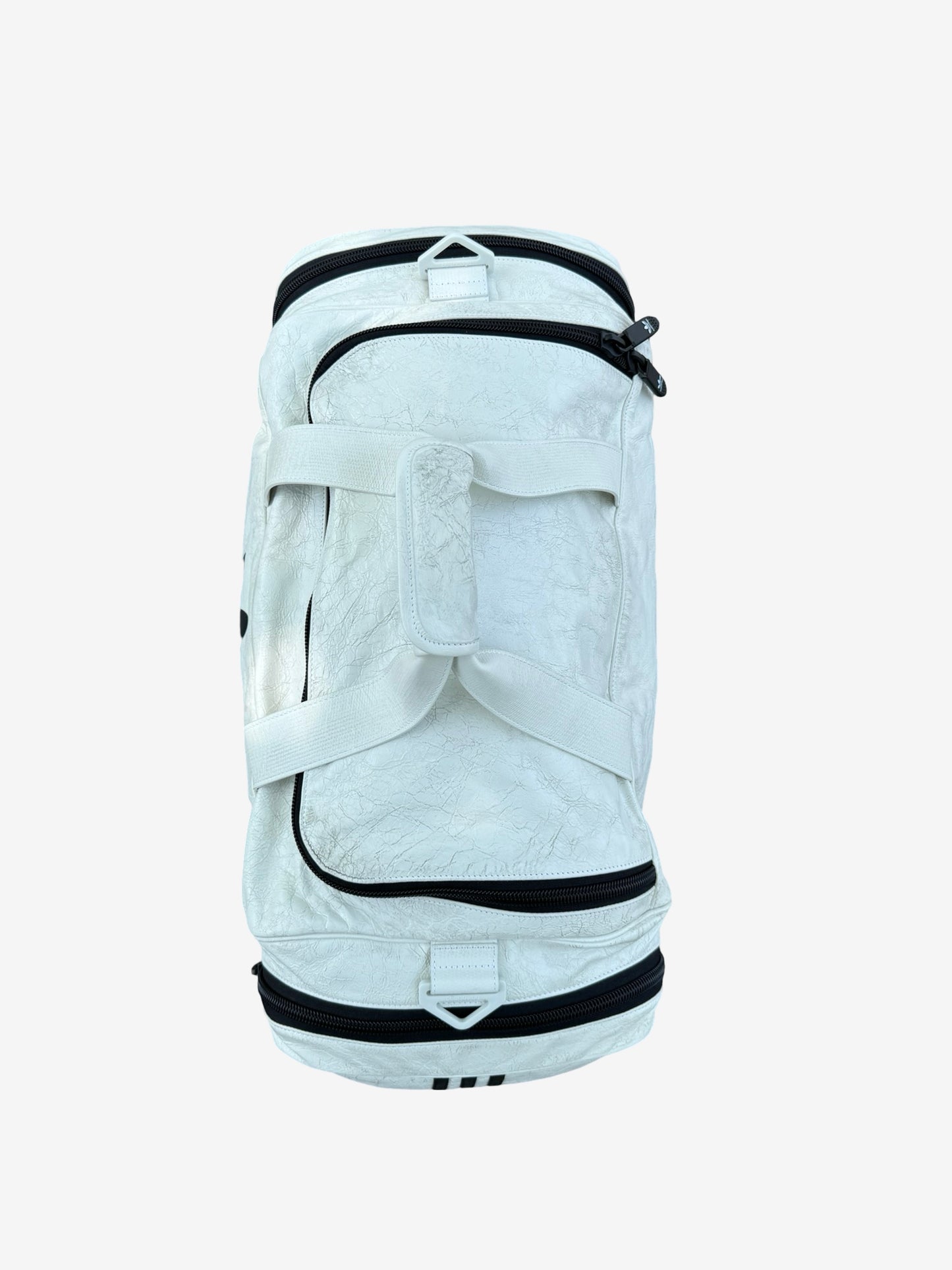 Balenciaga Adidas Full Leather Duffle Bag White