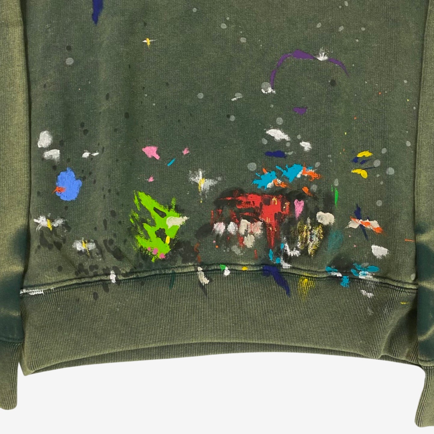 Gallery Dept x Lanvin Paint Splatter Hoodie Green