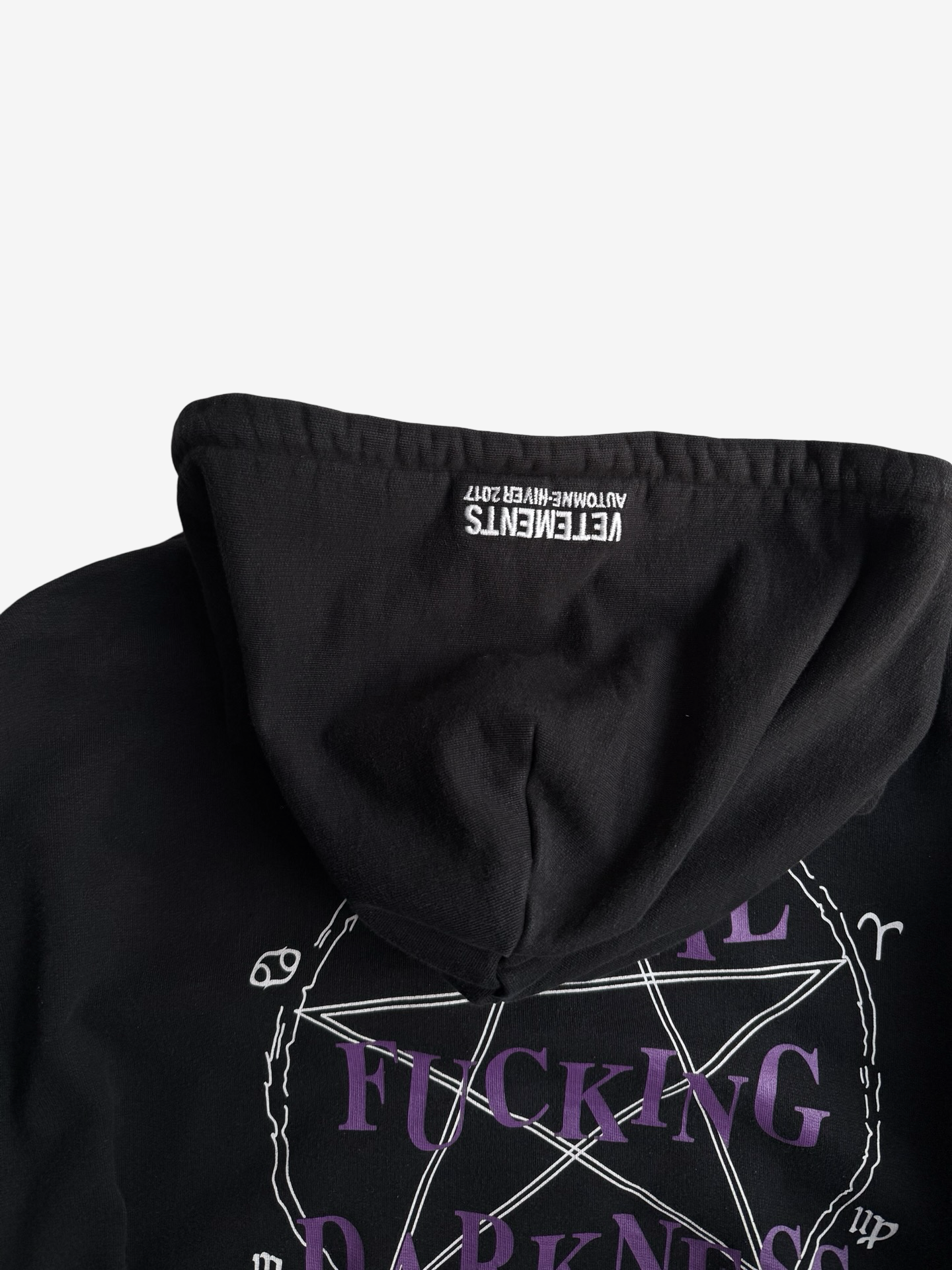 Vetements AW16 TFD Total Fucking Darkness Hoodie Homme Sz.M