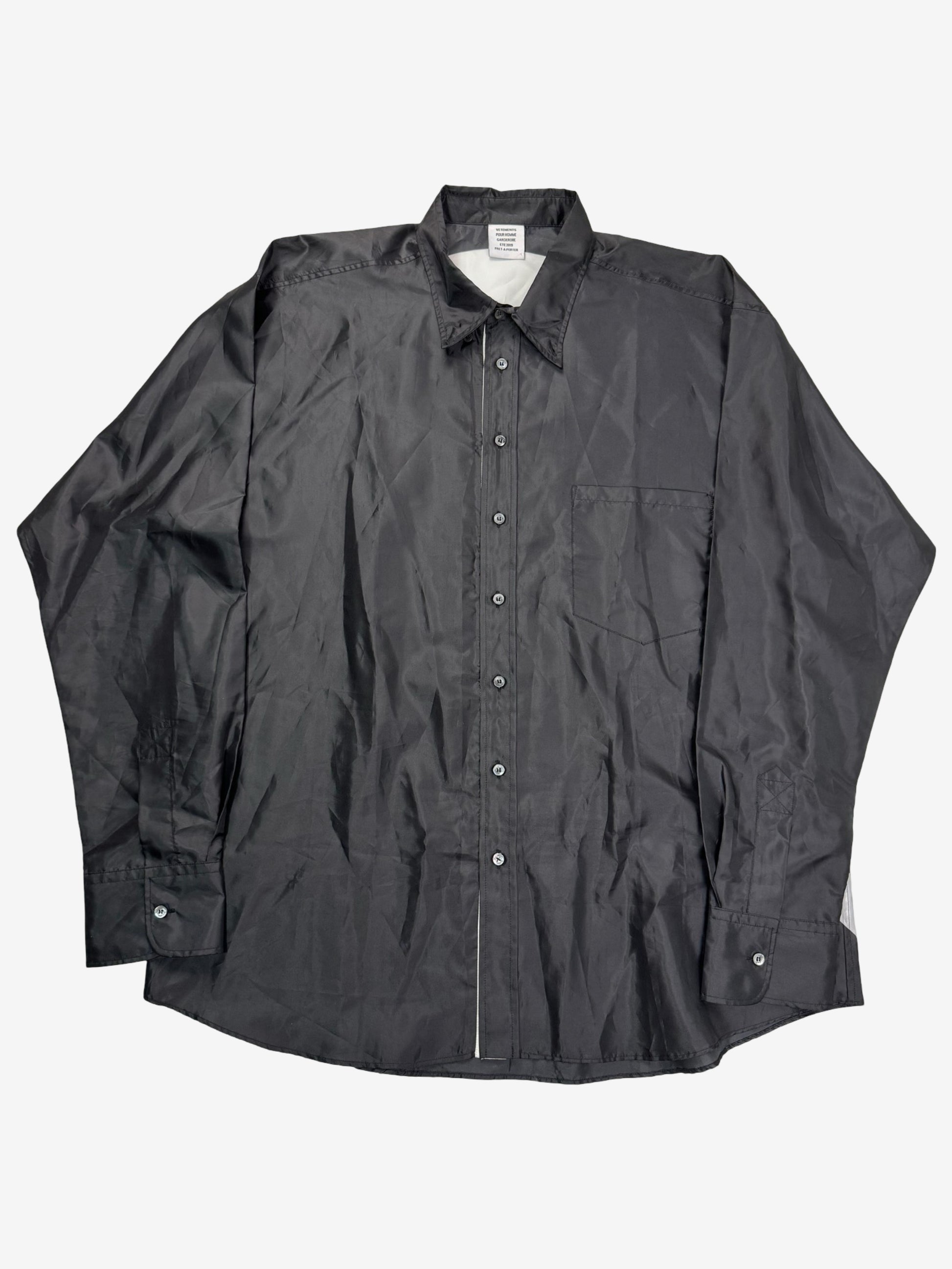 Vetements Skull Satin Shirt