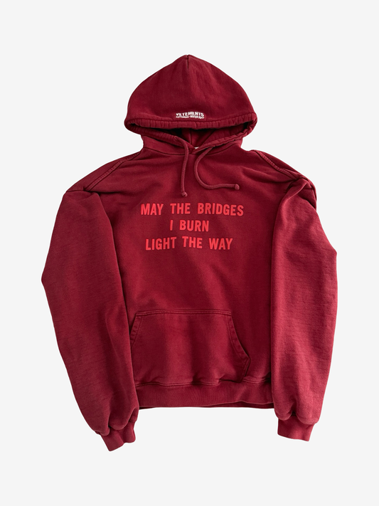 Vetements AW16 May the Bridges Hoodie Homme Version Sz. S