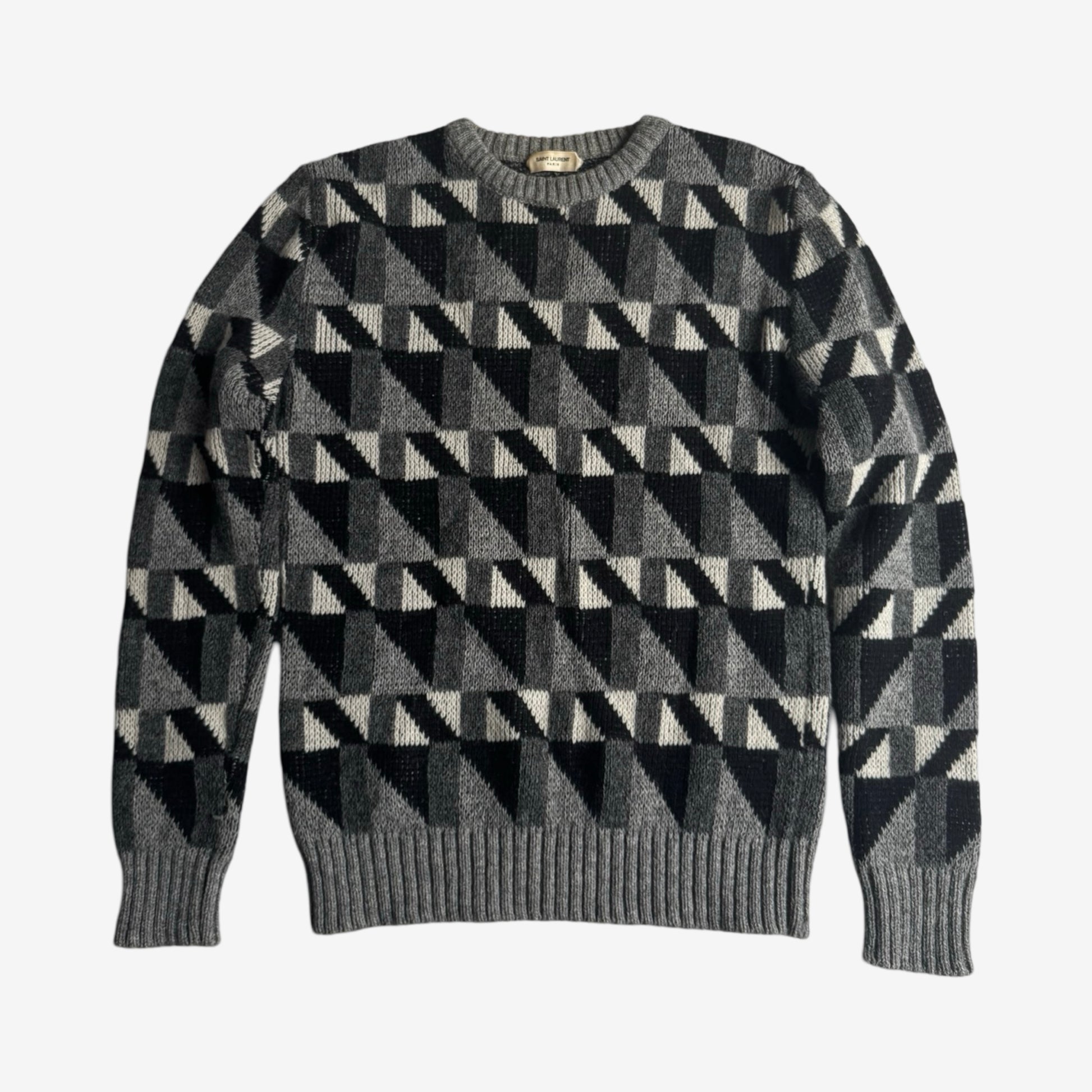 Saint Laurent Paris FW15 Geometric Knit Sz.S