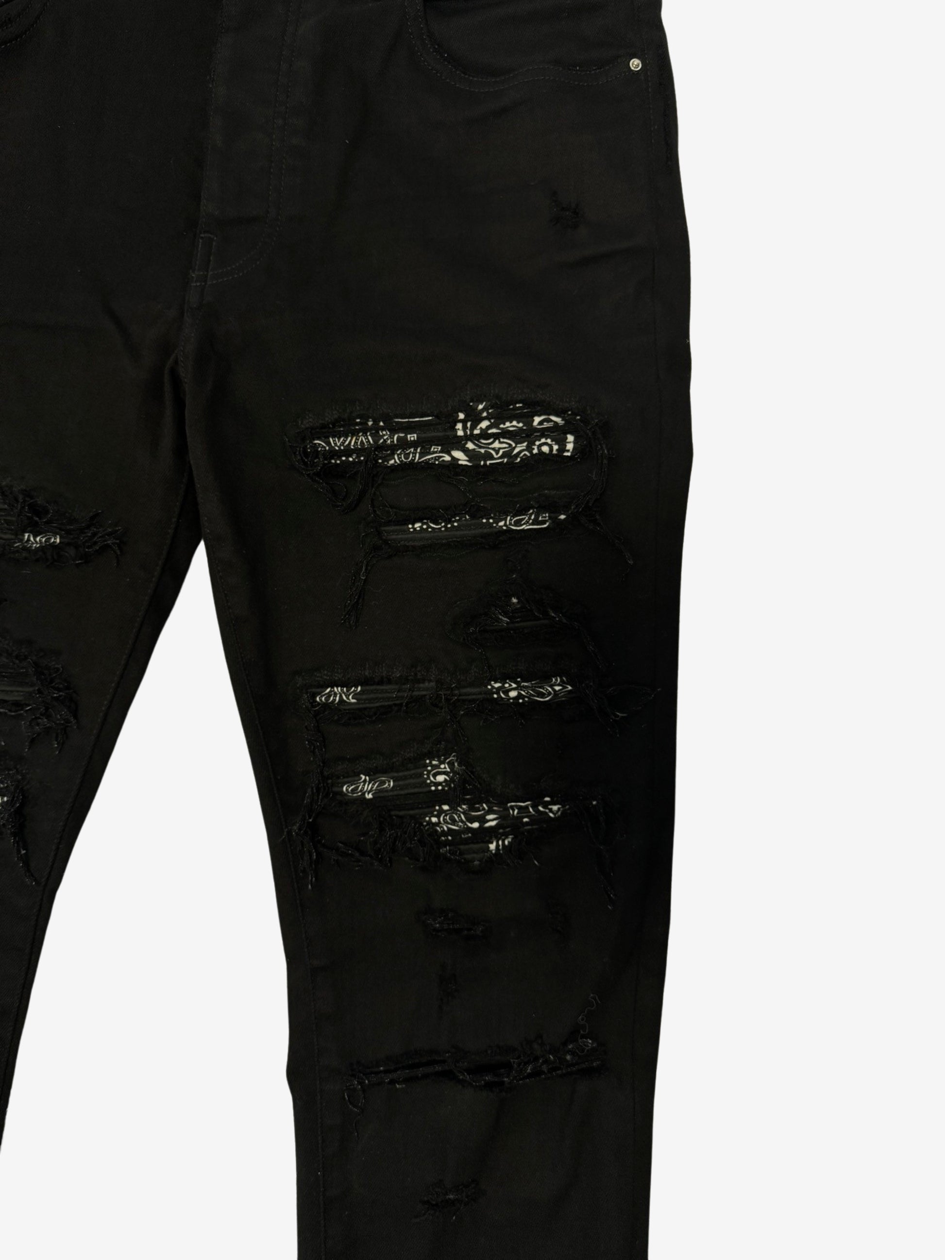 Amiri MX1 Bandana Jeans Black