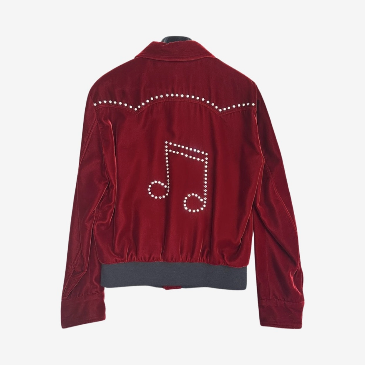 Saint Laurent AW16 Chrystal Music Note Velvet Jacket