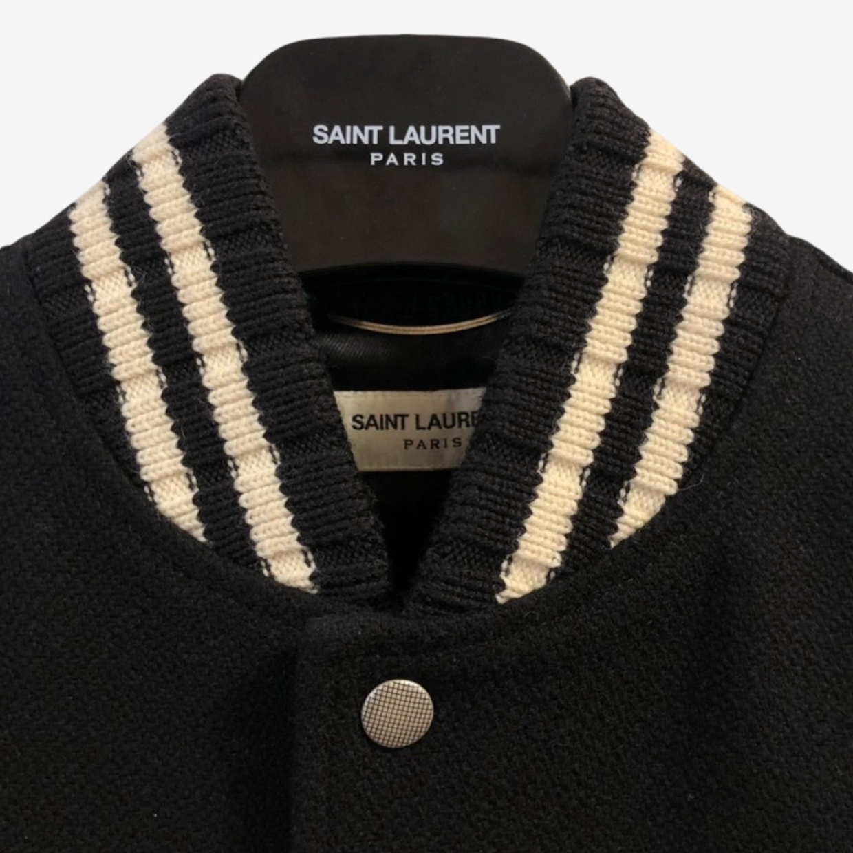 Saint Laurent Paris Logo Teddy Black