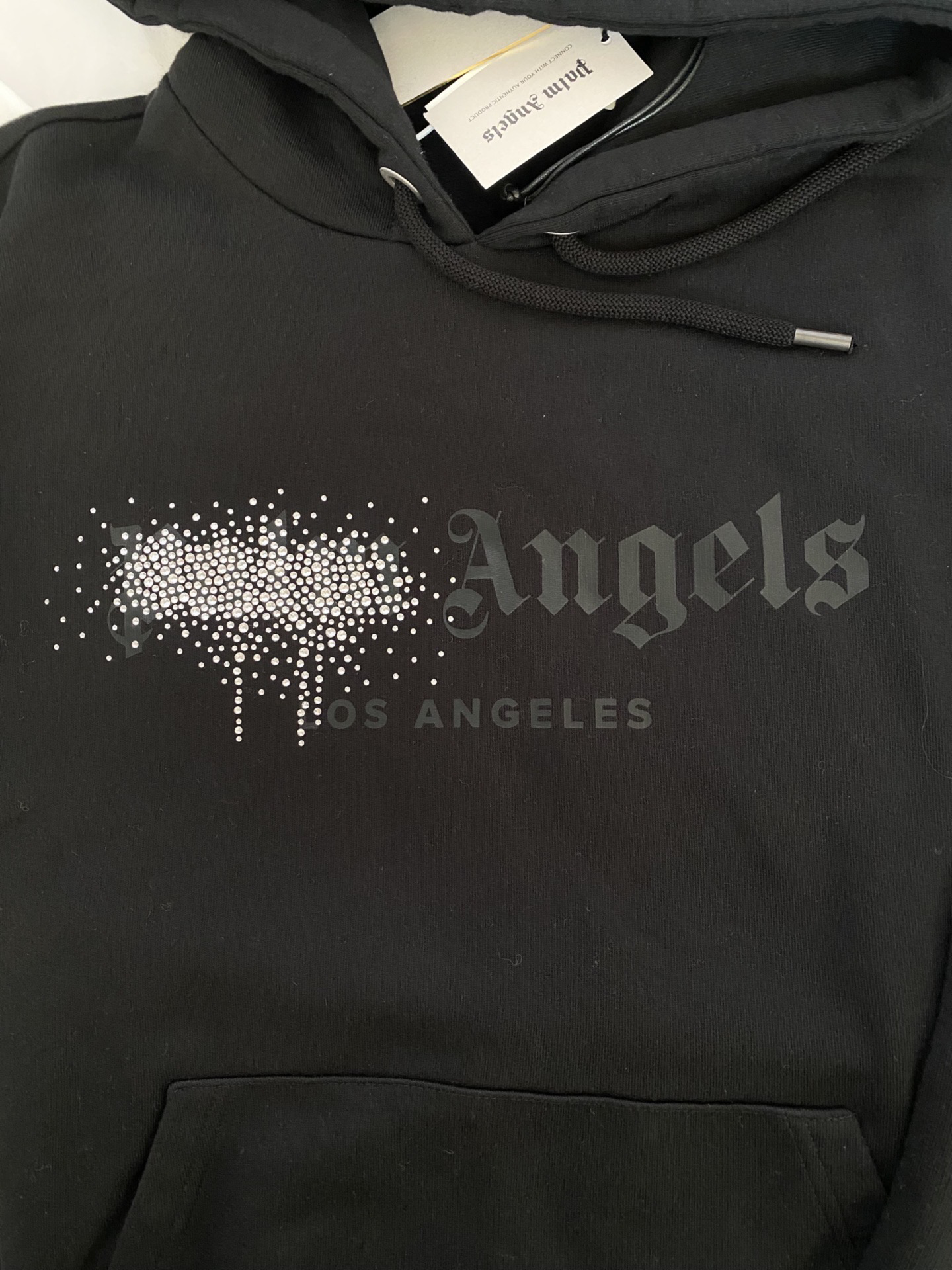 Palm Angels Crystal Logo Hoodie