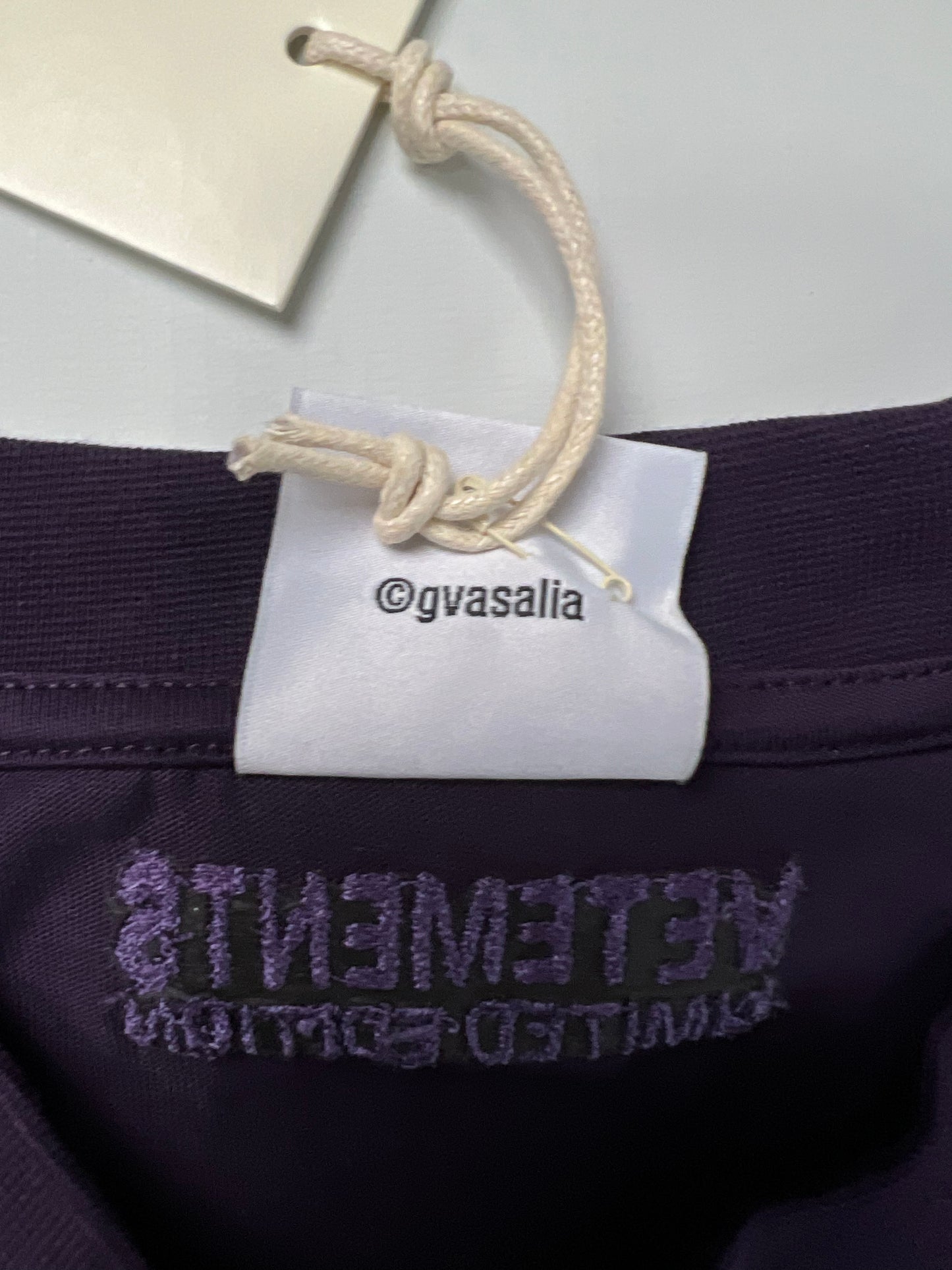 Vetements Purple Logo Inside Out Tshirt