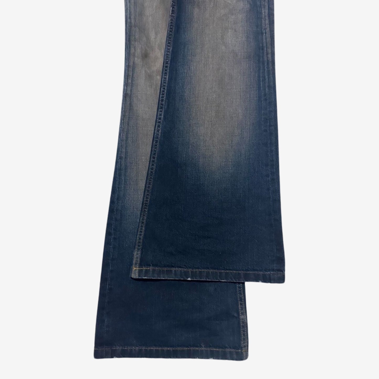 Balenciaga FW22 Flared Denim Dark Blue