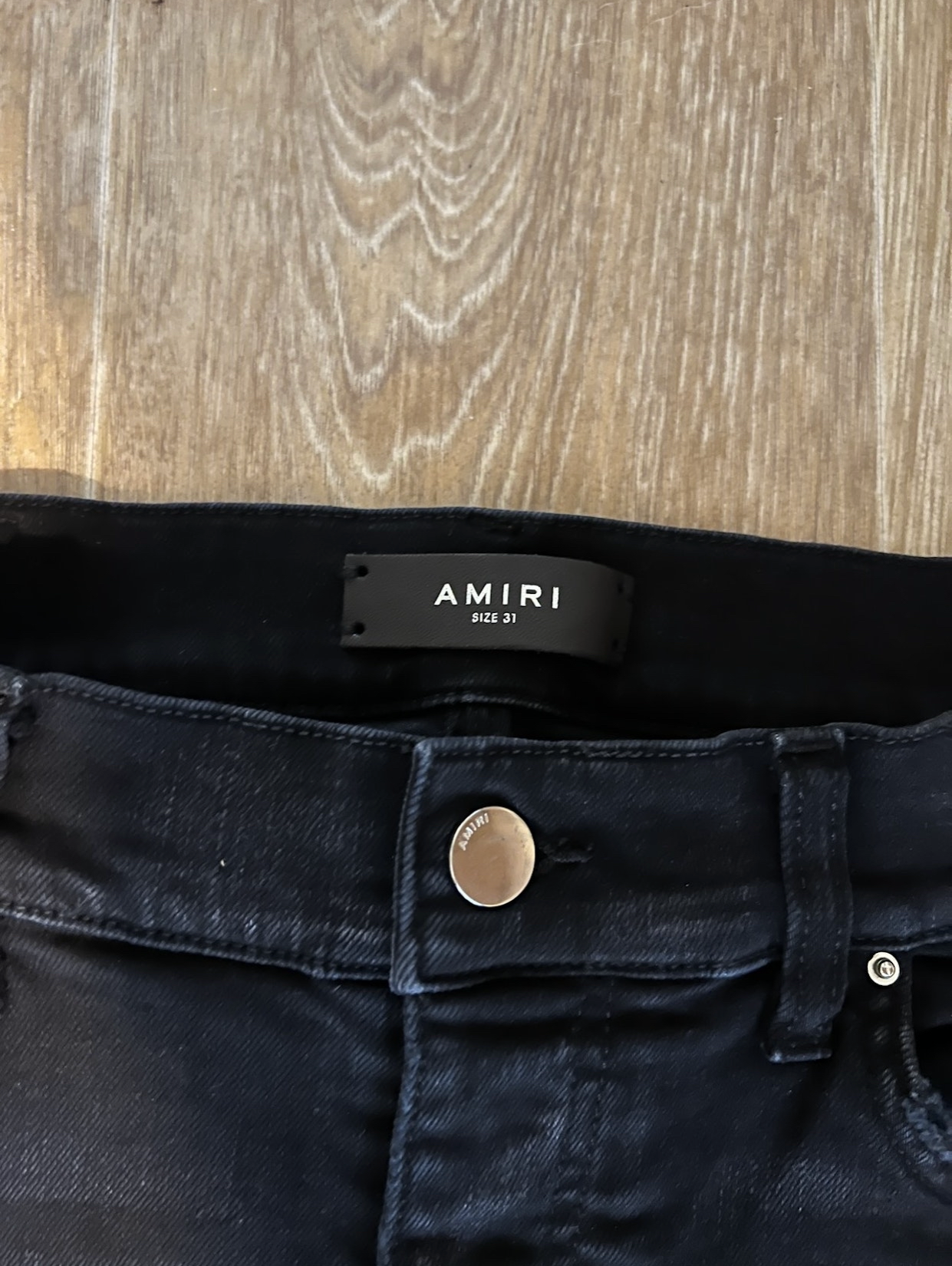 Amiri MX1 Plaid Thrasher Jeans Black