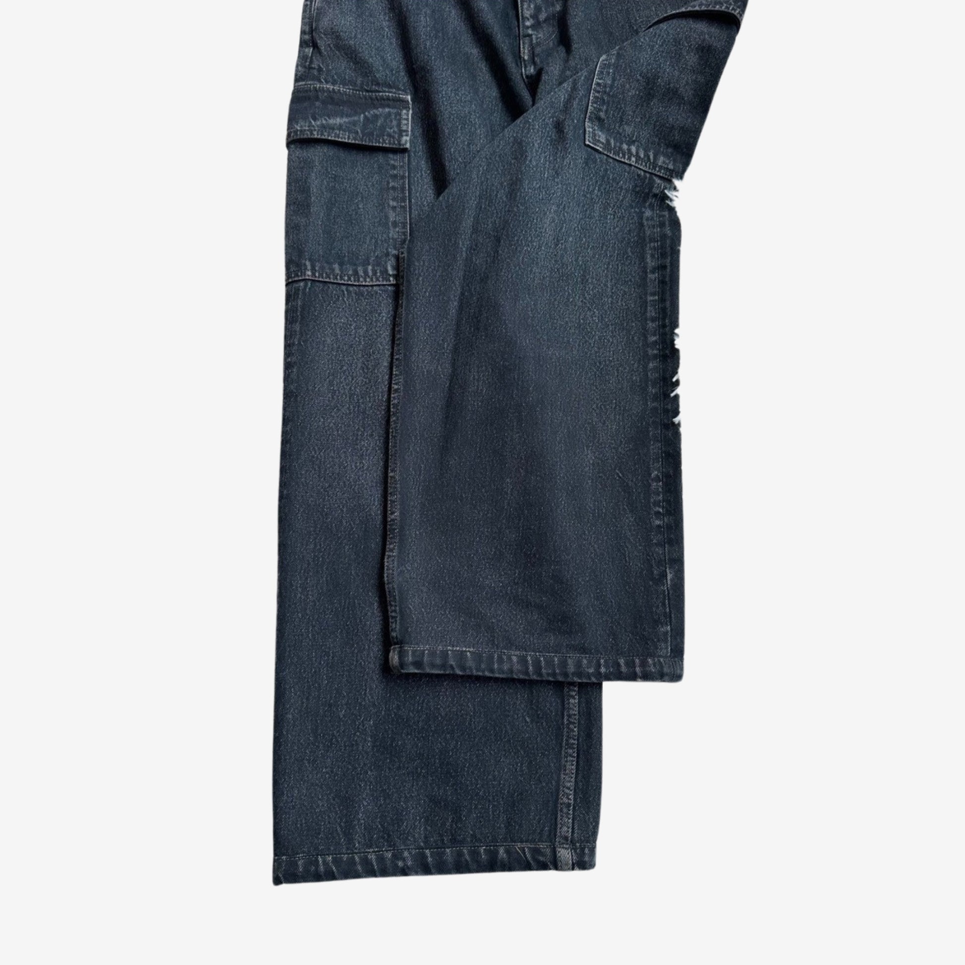 Balenciaga FW20 Baggy Denim Cargo Pants