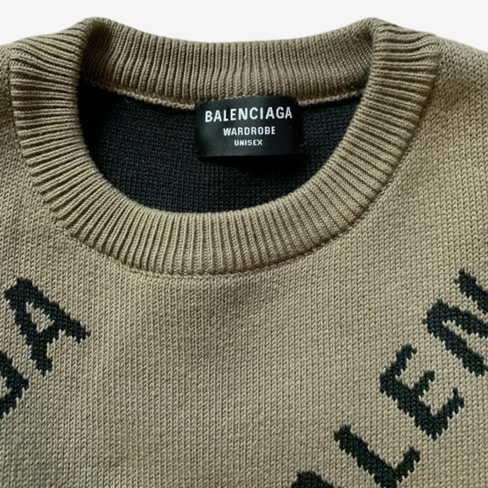 Balenciaga Allover Logo Knit 