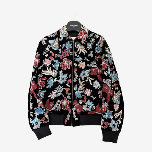 Saint Laurent Paris AW16 Stiched Floral Jacket