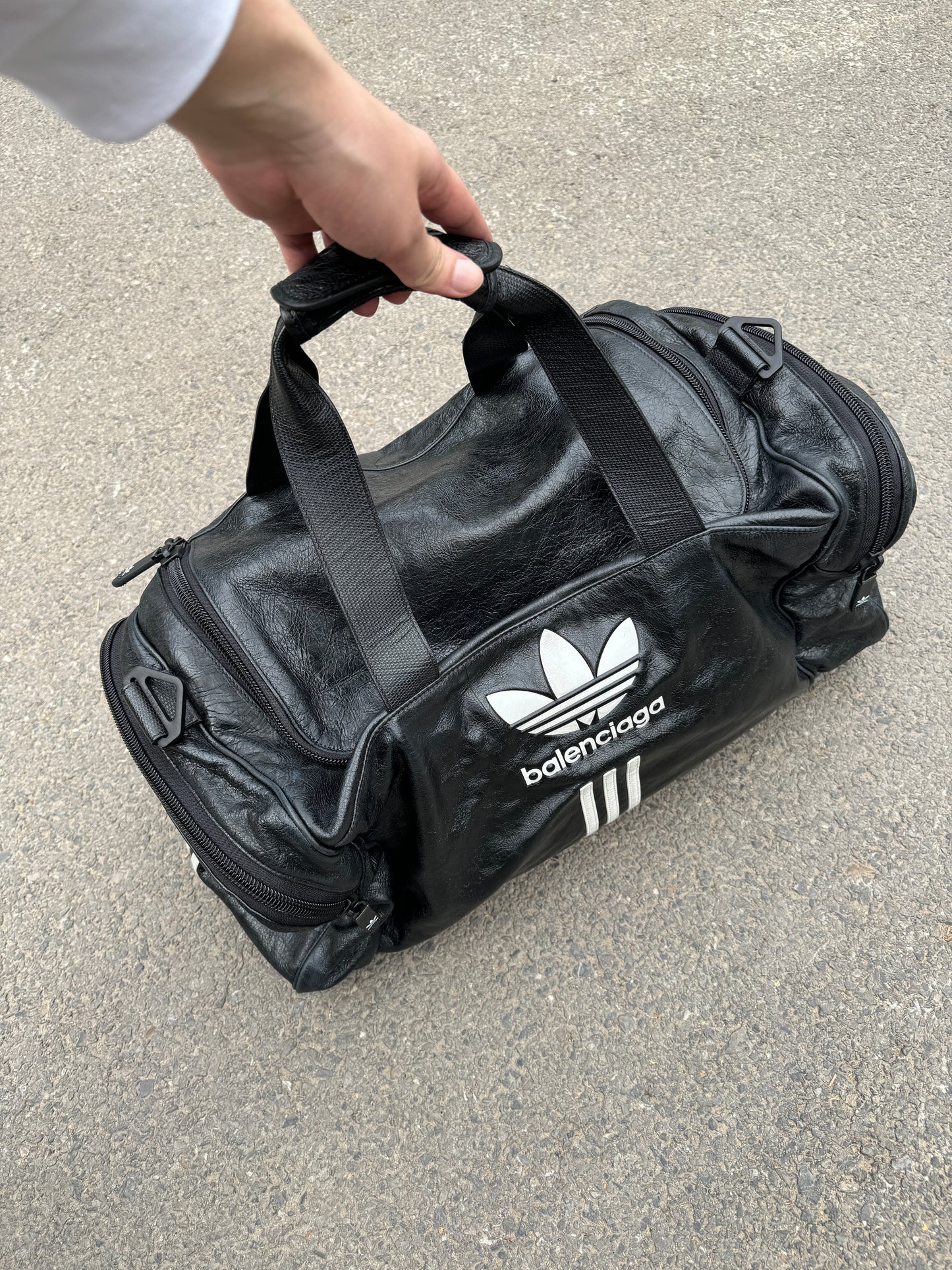 Balenciaga Adidas Full Leather Duffle Bag