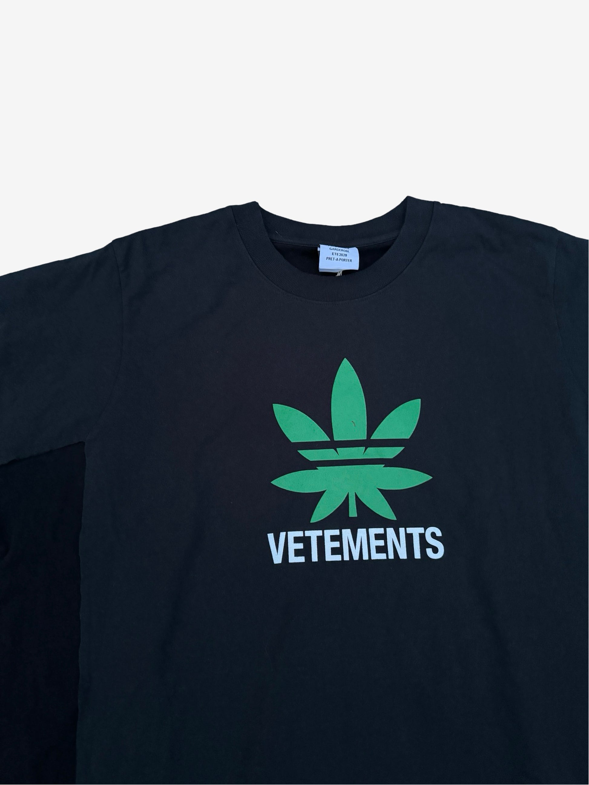 Vetements SS20 Weed Tshirt Black