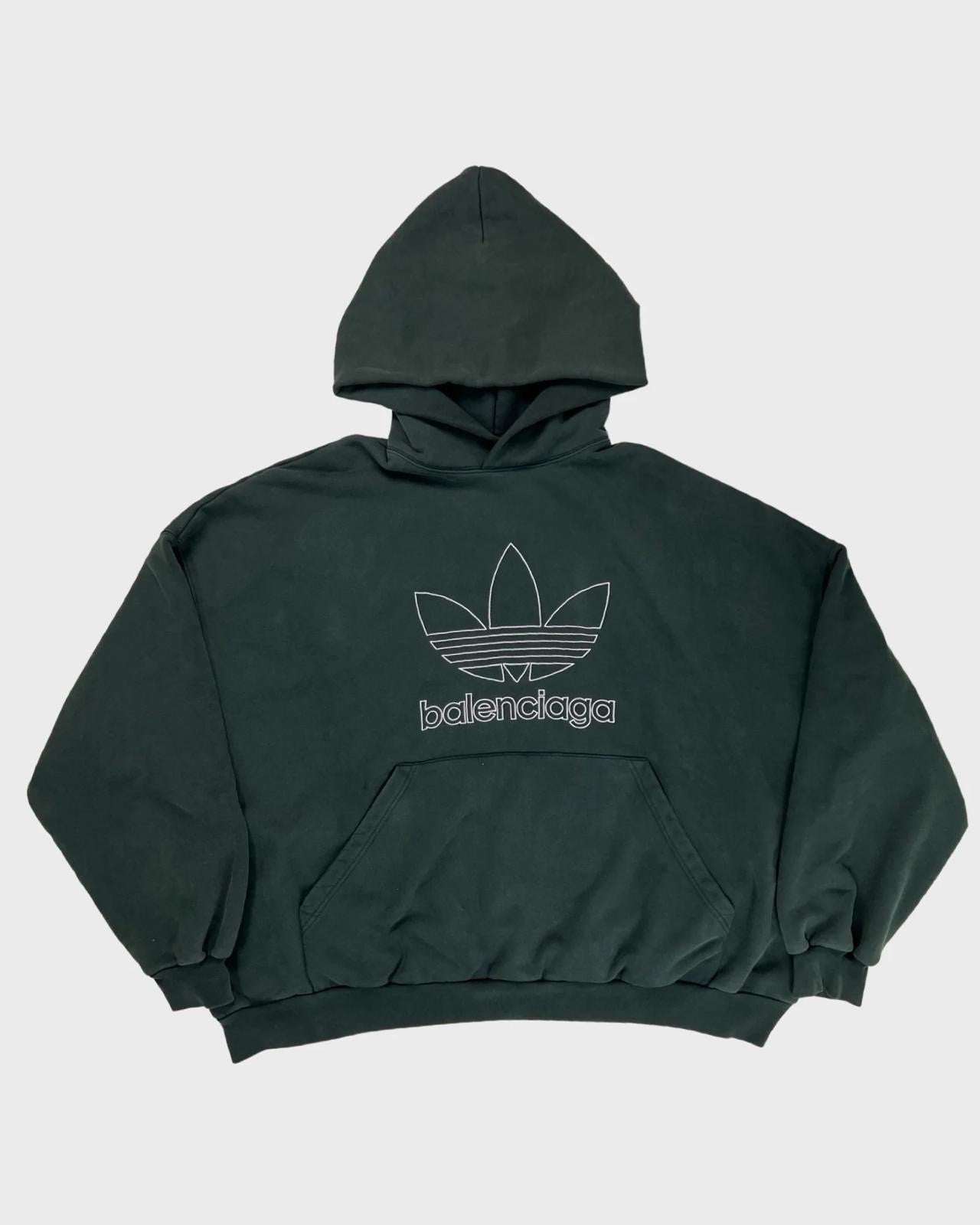 Balenciaga Adidas Oversized Hoodie Forest Green Sz.3