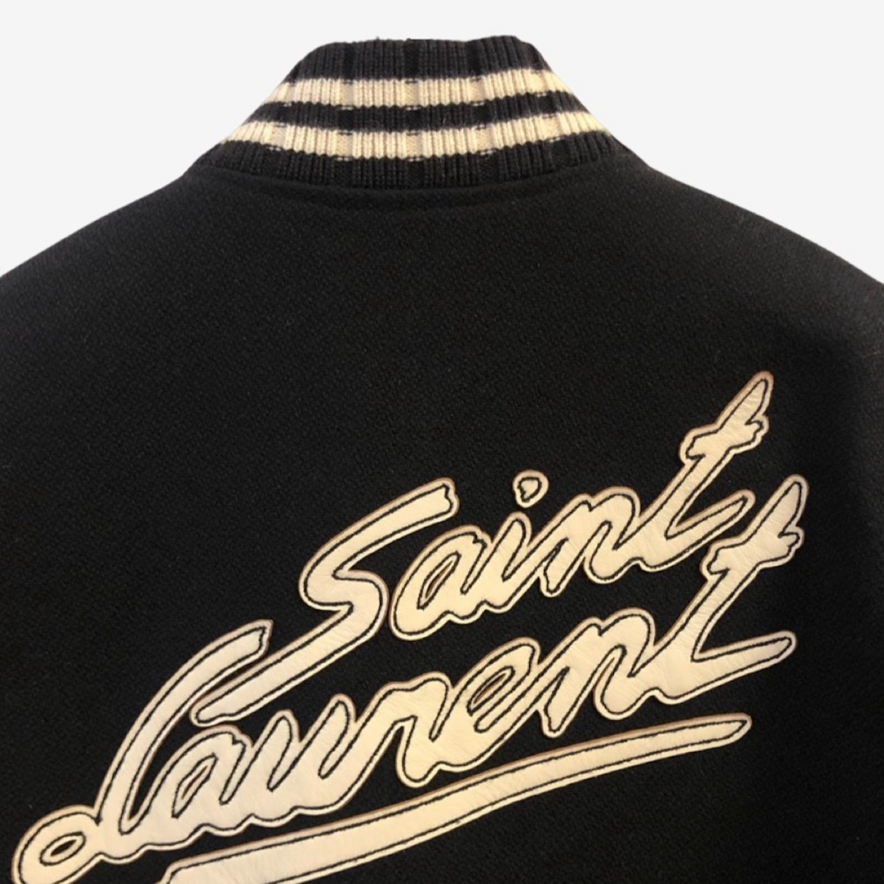 Saint Laurent Paris Logo Teddy Black