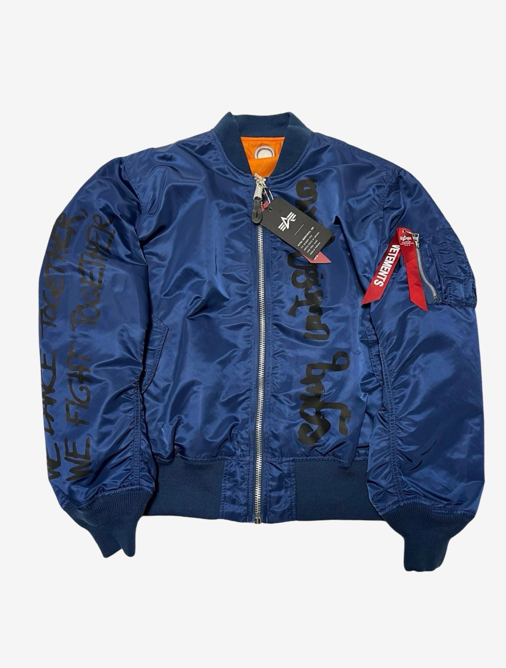 Vetements x Alpha Industrie Reversible Blue Fist Bomber