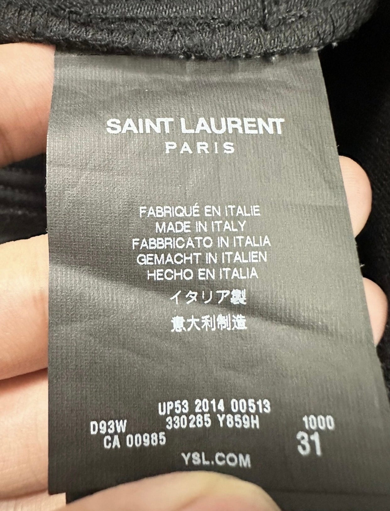 Saint Laurent Paris D04 Motorbike Pants