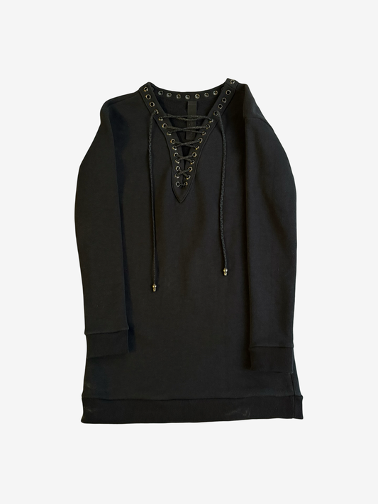 Chrome Hearts Sweater Tunic with Leather Cross Patch