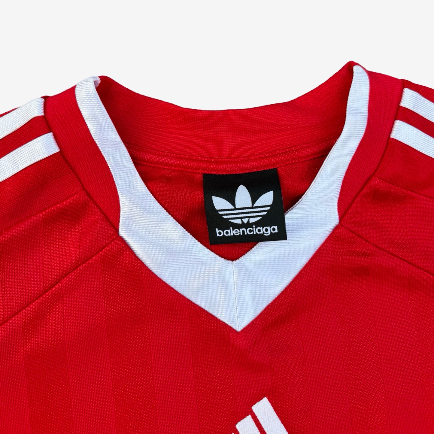 Balenciaga Adidas Red Soccer Jersey Tshirt