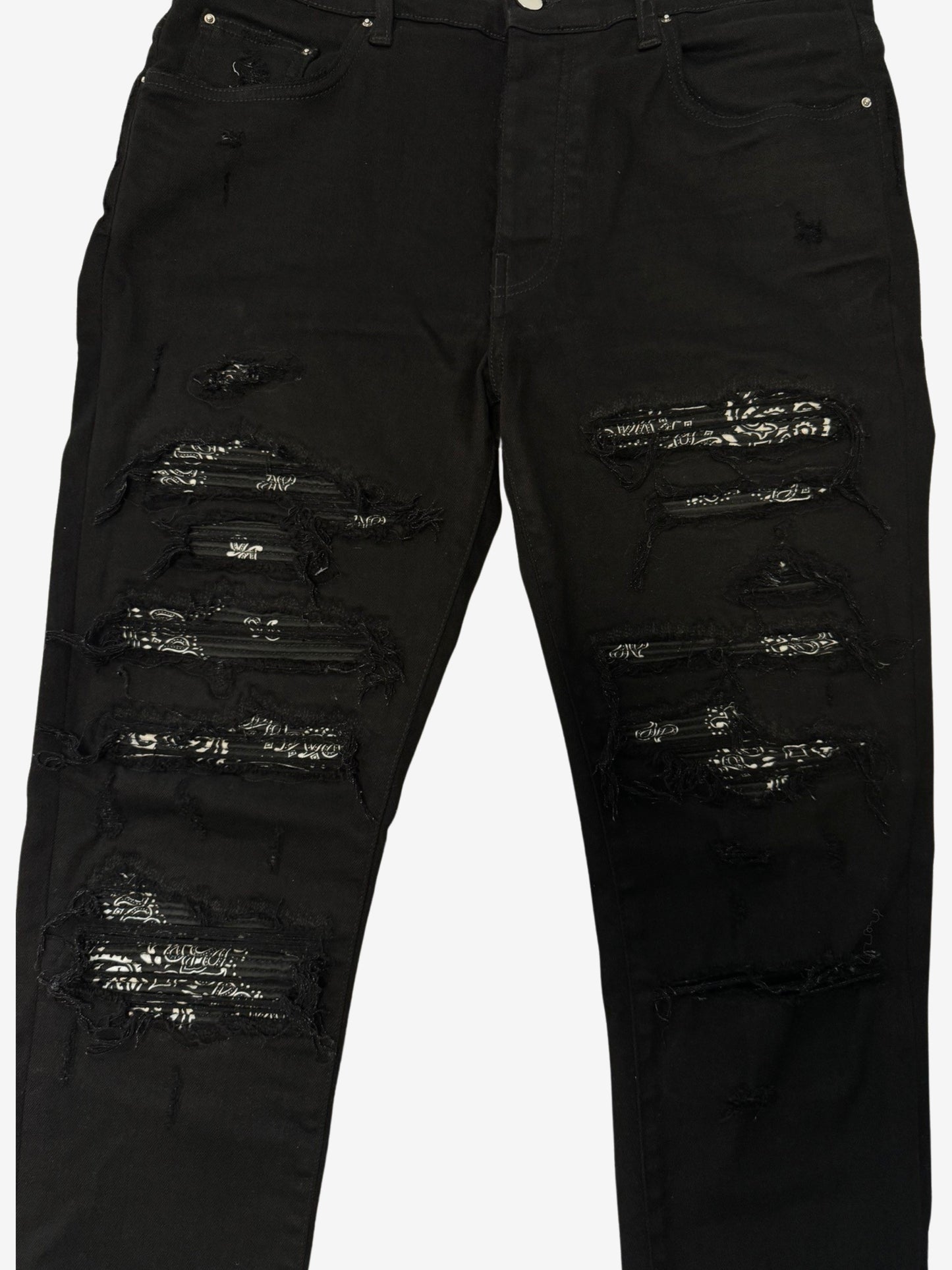 Amiri MX1 Bandana Jeans Black