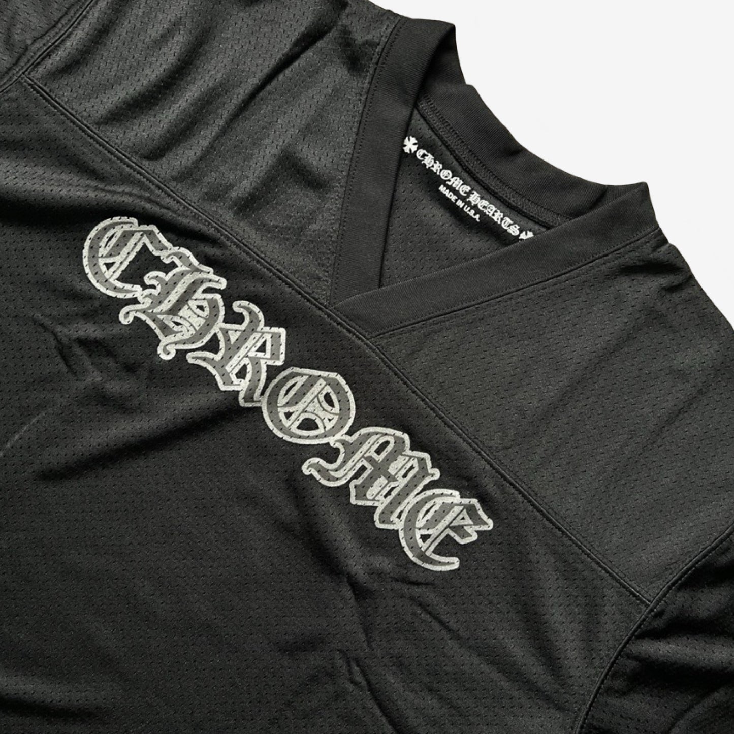 Chrome Hearts Black Mesh Shortsleeve Top