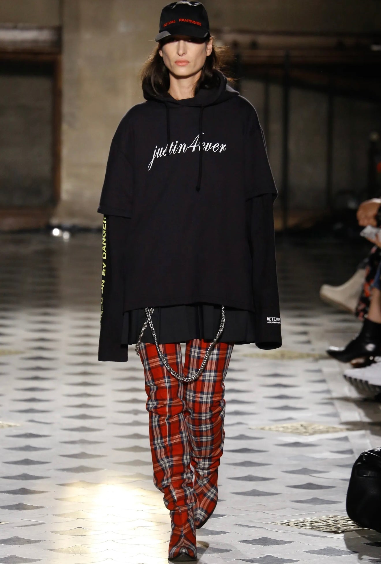 Vetements AW16 Runway Justin4Ever Hoodie Dress Sz.XS