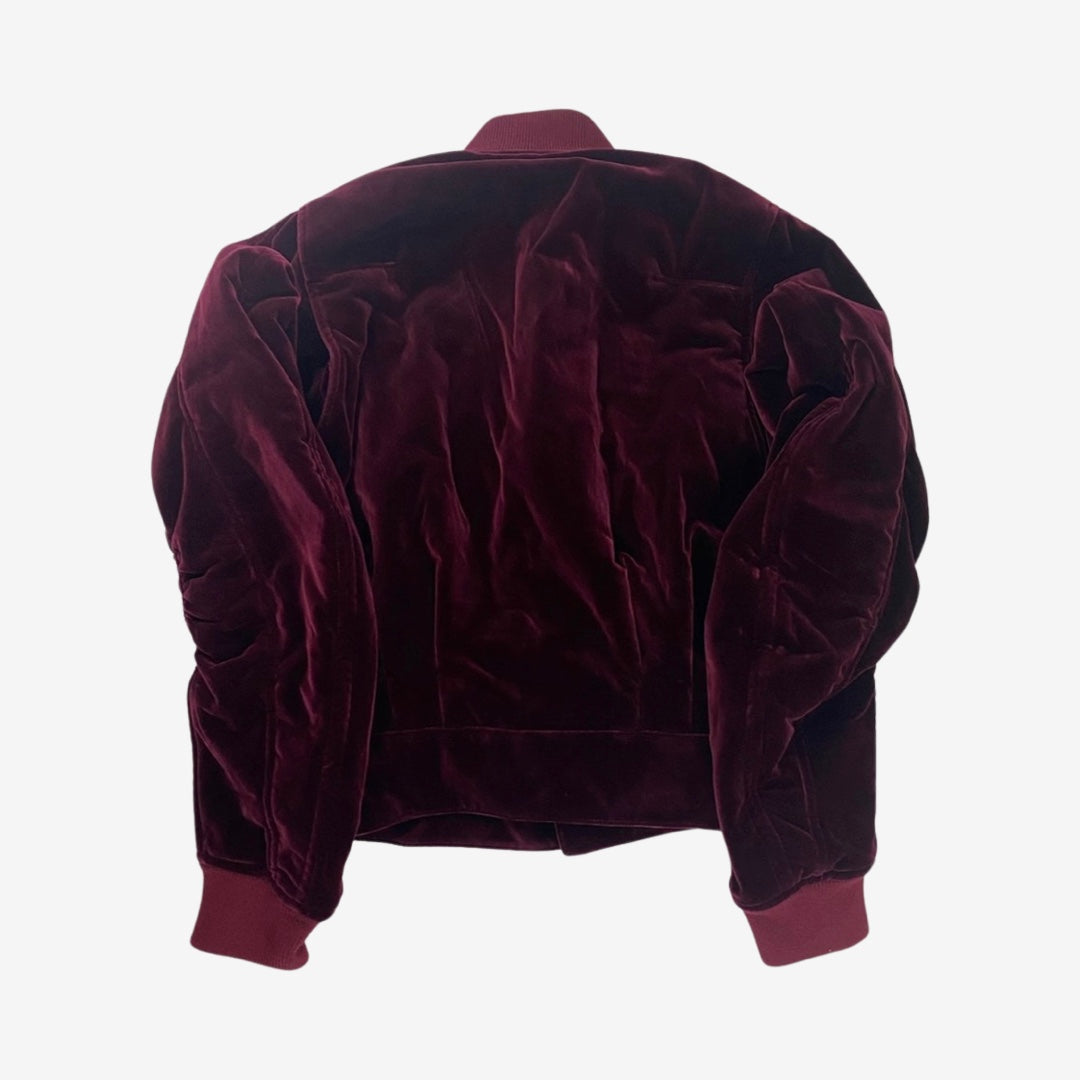 Haider Ackermann Burgundy Velvet Bomber