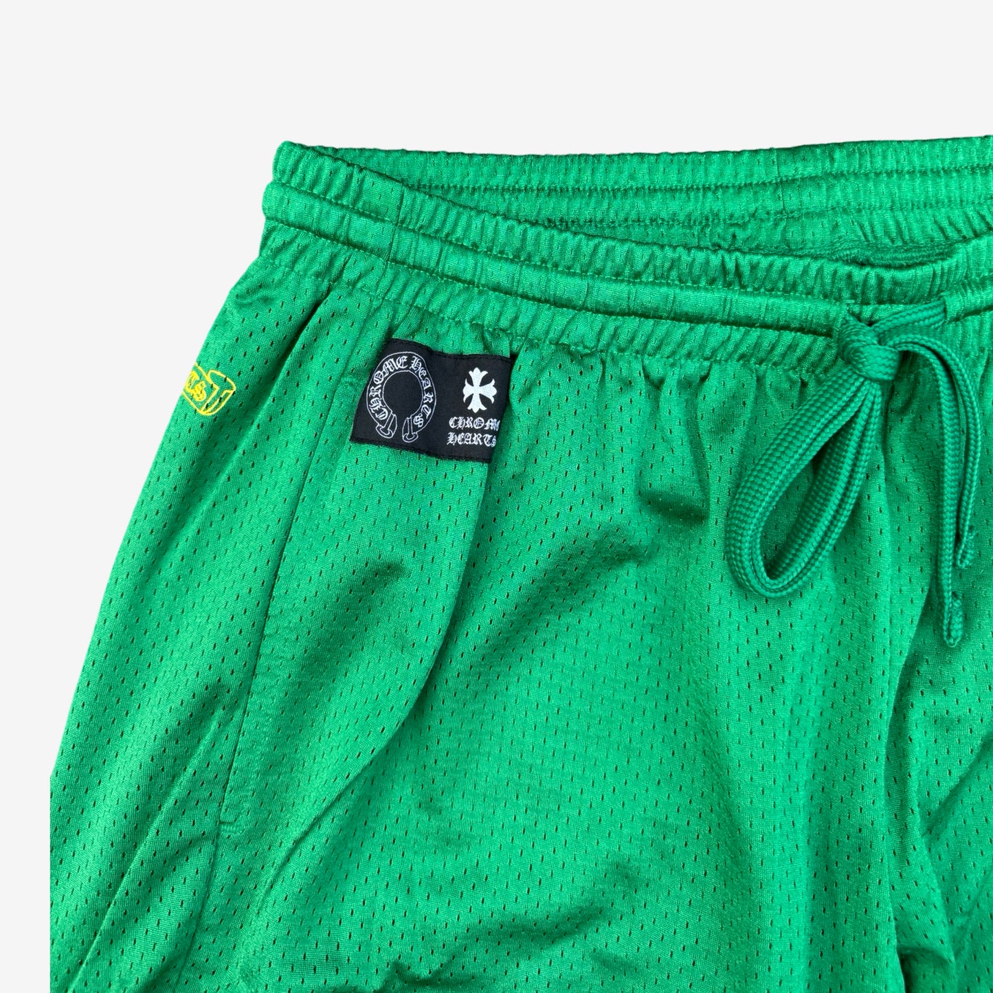 Chrome Hearts Green Yellow Mesh Shorts