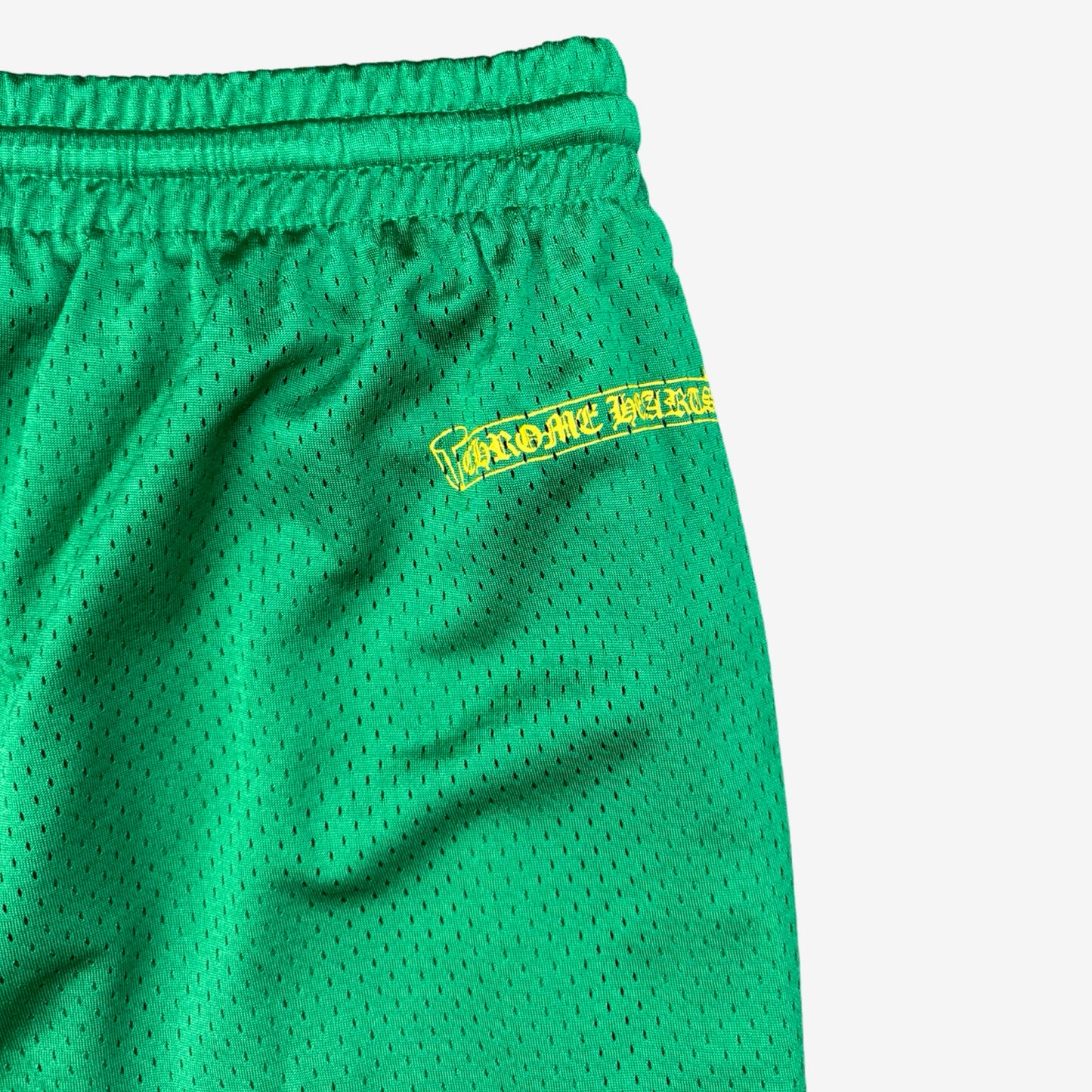 Chrome Hearts Green Yellow Mesh Shorts