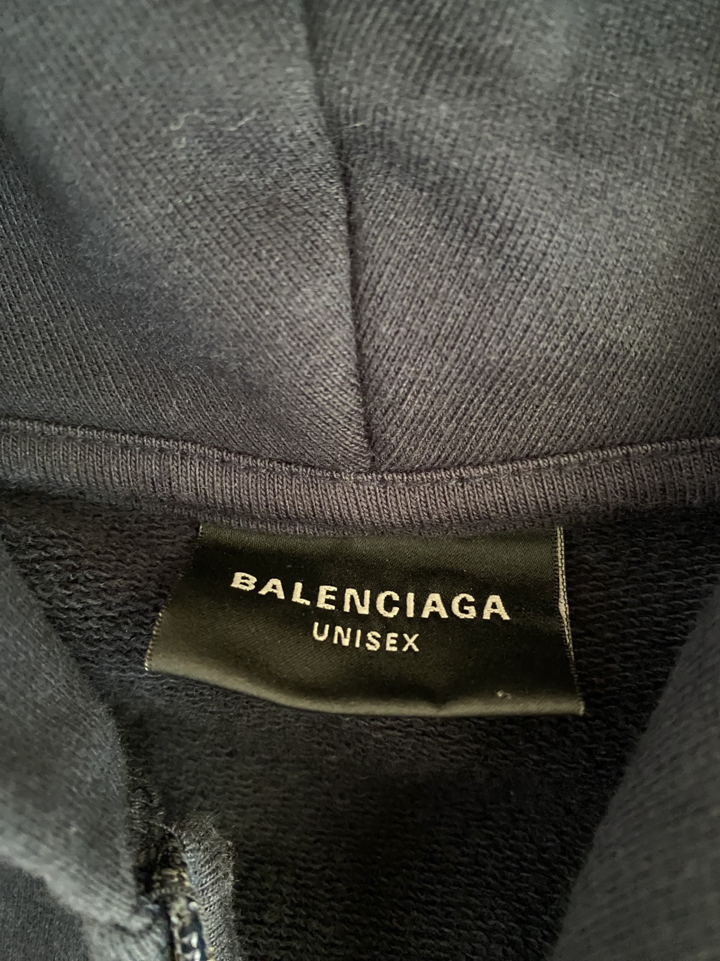 Balenciaga AW22 Polo Zip Hoodie Navy