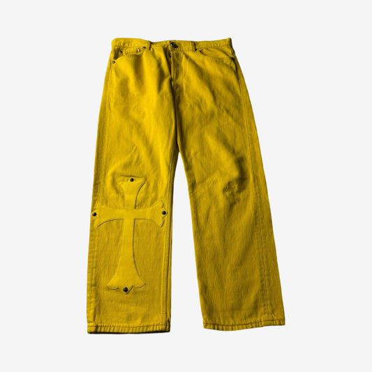 Chrome Hearts „Dig Bick“ Paris Exclusive Levis Denim Yellow 