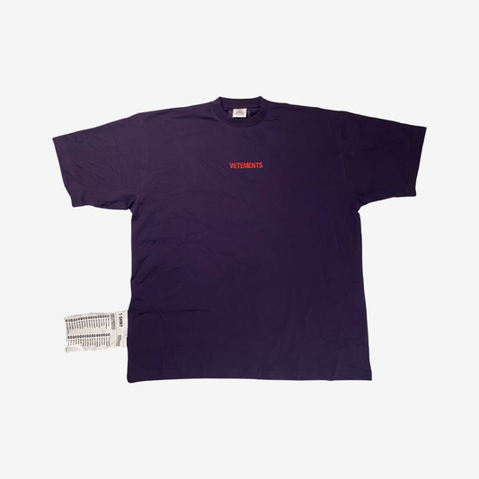 Vetements Purple Logo Inside Out Tshirt
