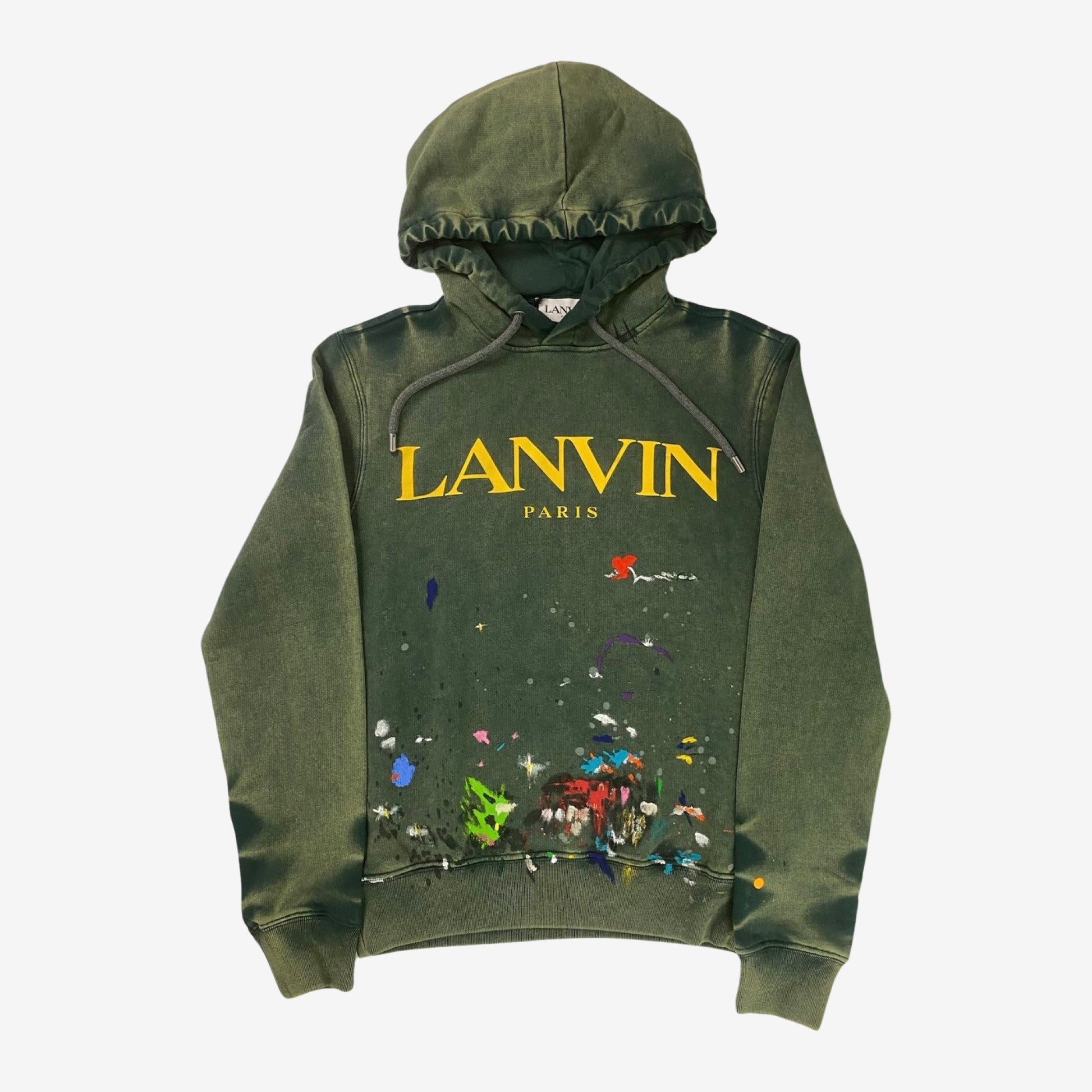 Gallery Dept x Lanvin Paint Splatter Hoodie Green