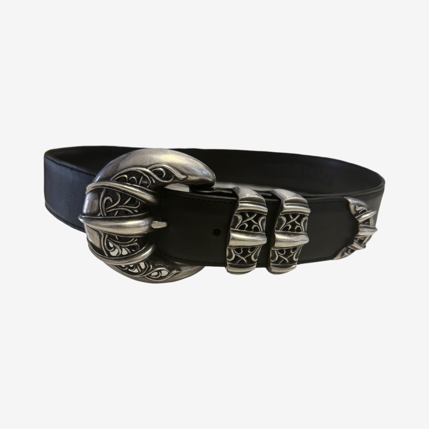 Chrome Hearts Black Talon 4 Piece Silver Belt Sz.32