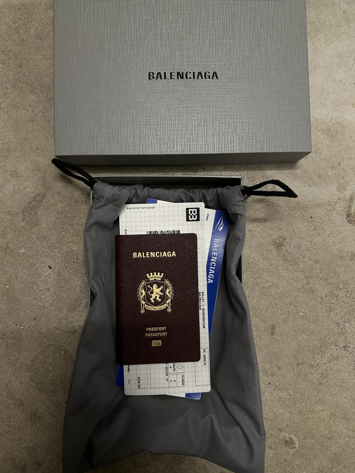 Balenciaga SS24 Leather Passport Wallet