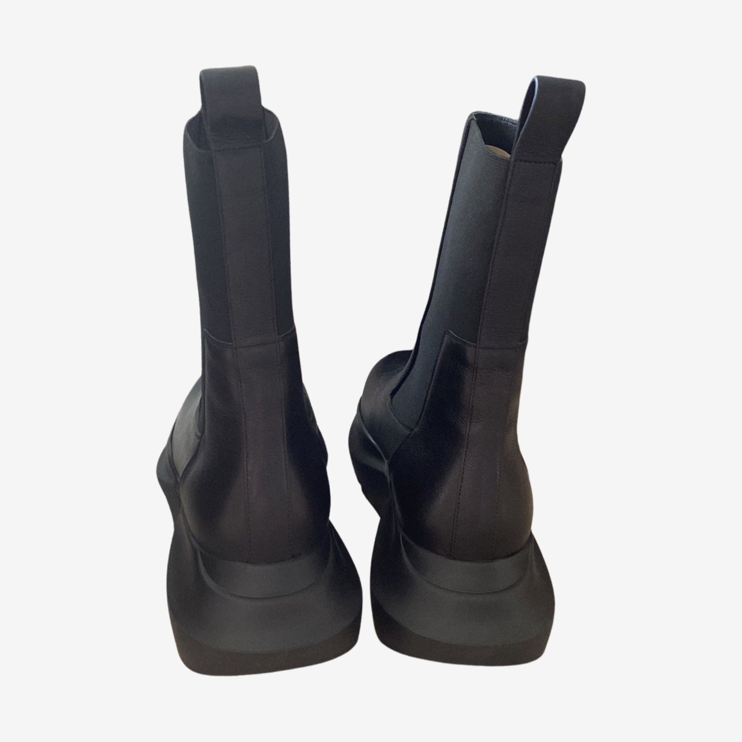 Rick Owens Black Geth Beatle Chelsea Boots