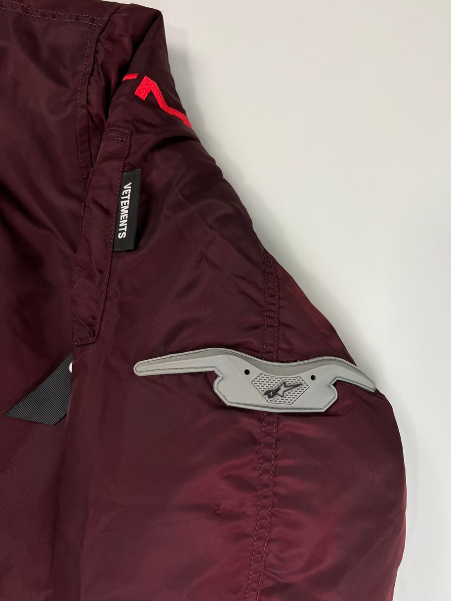 Vetements Racing Moto Bomber Burgundy