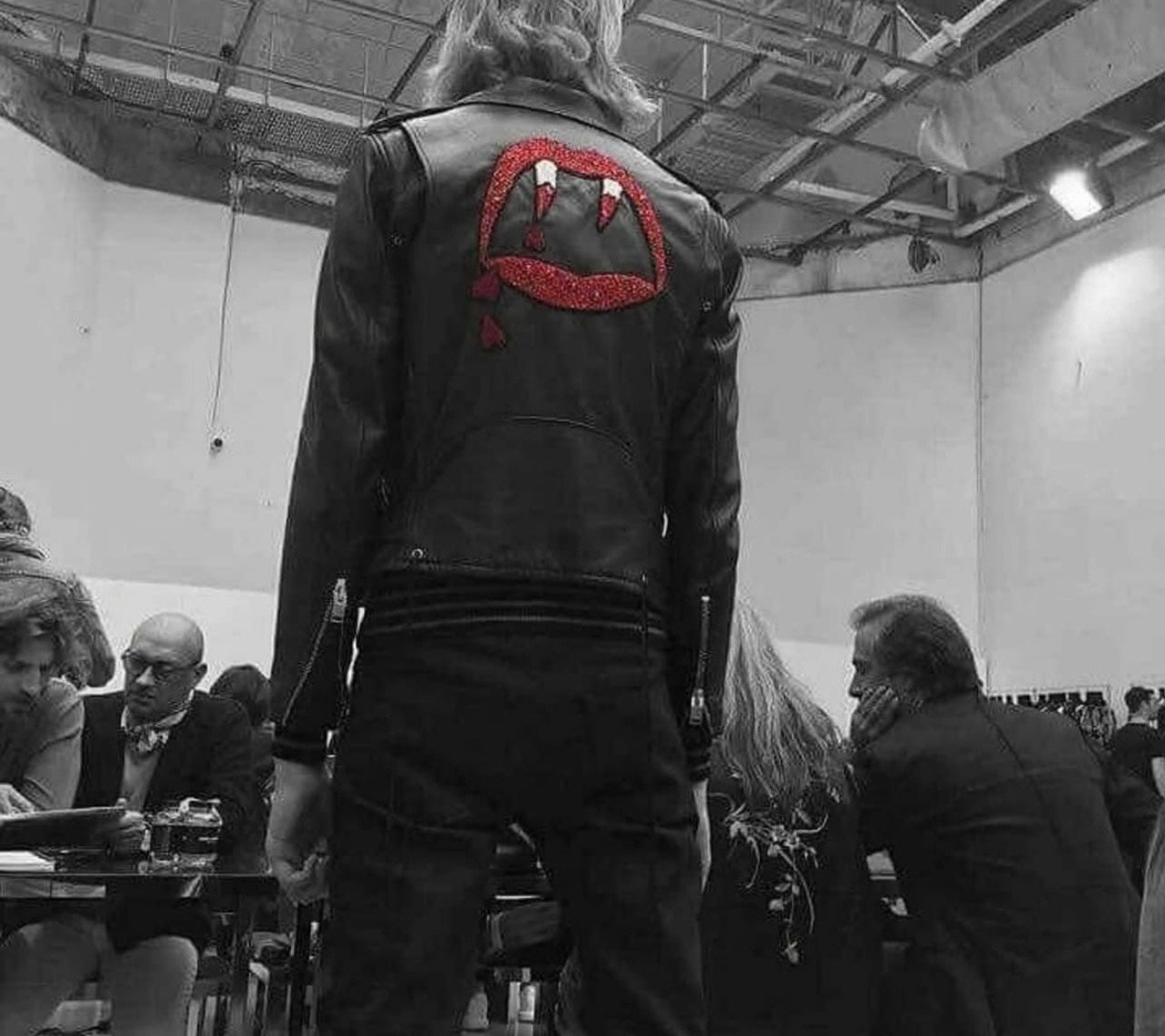 Saint Laurent L17 Bloody Luster Leather Jacket runway