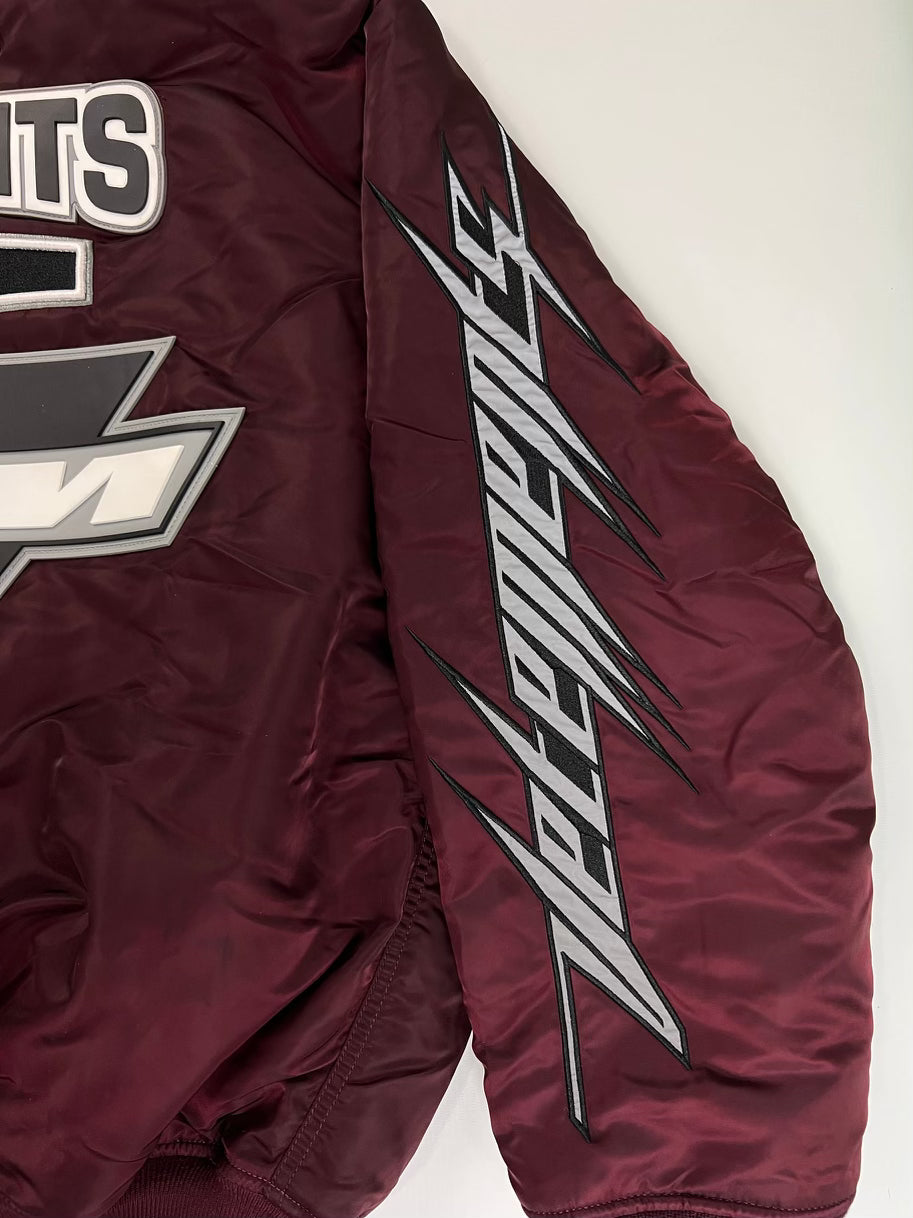 Vetements Racing Moto Bomber Burgundy