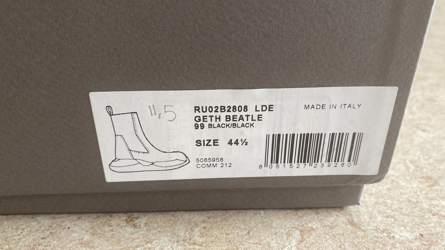 Rick Owens Black Geth Beatle Chelsea Boots