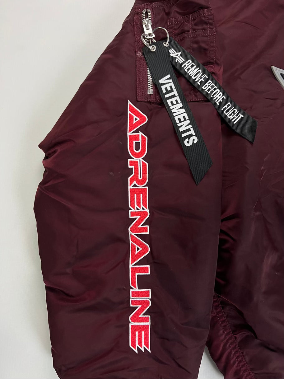 Vetements Racing Moto Bomber Burgundy