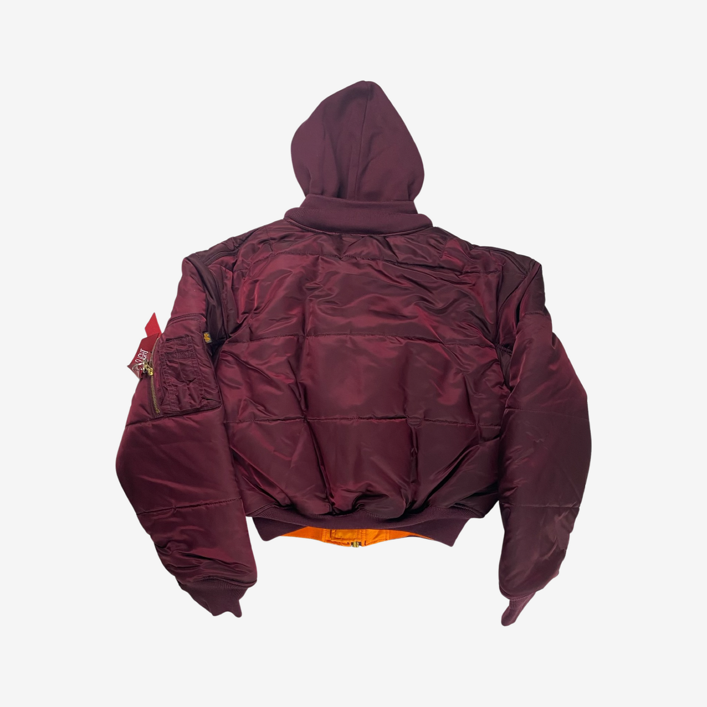 Vetements SS18 Reversible Flag MA1 Bomber Burgundy