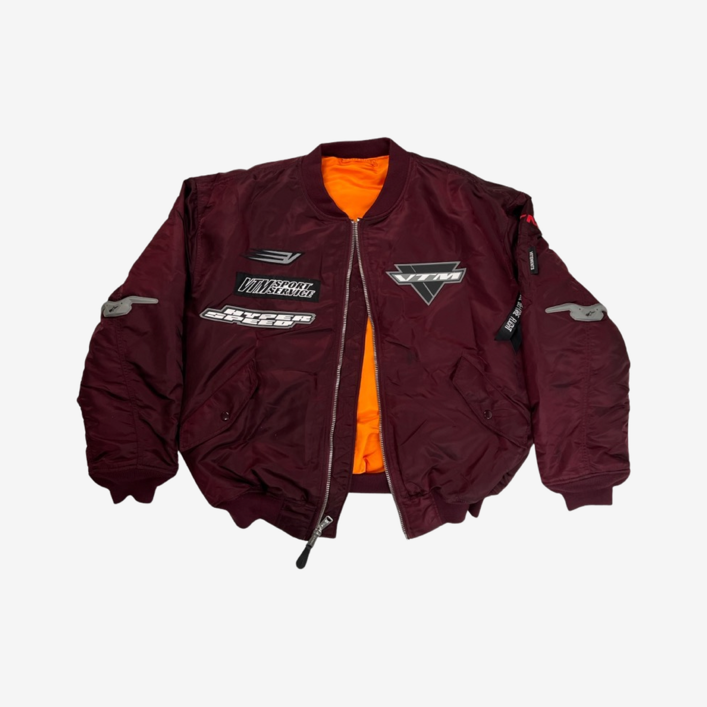 Vetements Racing Moto Bomber Burgundy